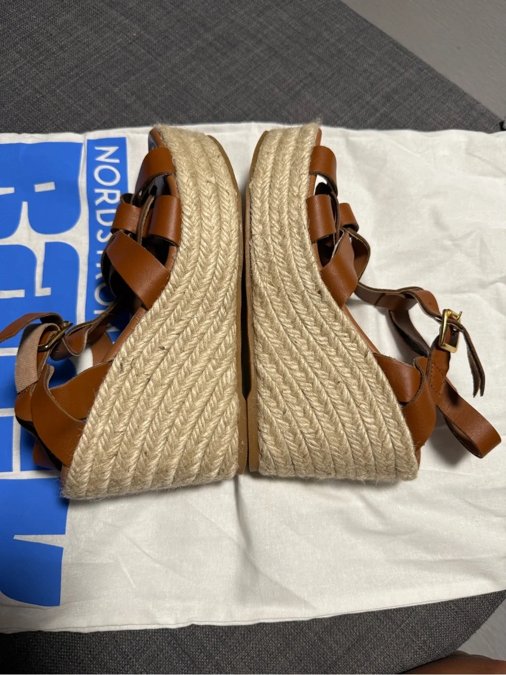 NWT Bruno Magli Estra Espadrille Platform Wedge (AS IS)